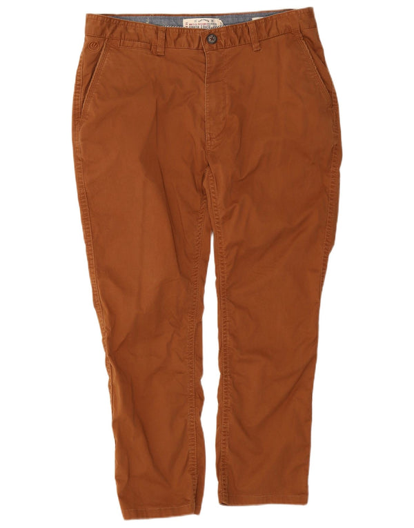 Pantalones capri ajustados para hombre de Fat Face W34 L24 Marrón Algodón