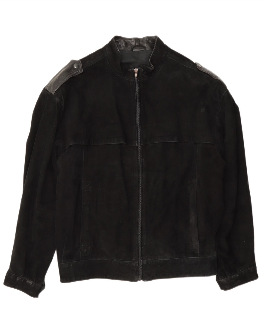 Vintage hombres militar ante bomber chaqueta IT 46 pequeño negro