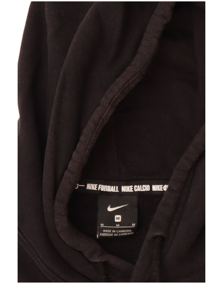 Nike Sudadera con capucha gráfica para hombre, jersey de algodón negro mediano