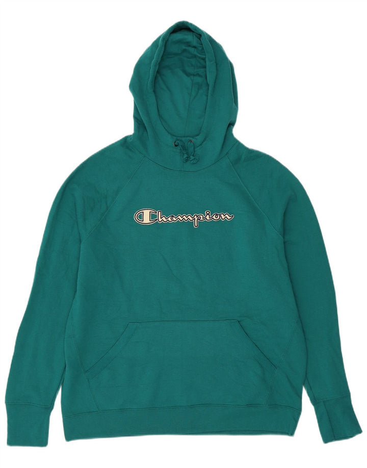 CHAMPION Jersey con capucha gráfico extragrande para mujer UK 18 XL Algodón verde