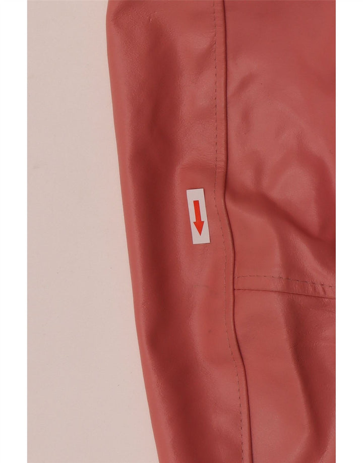 Vintage mujer chaqueta de cuero Reino Unido 14 rosa grande