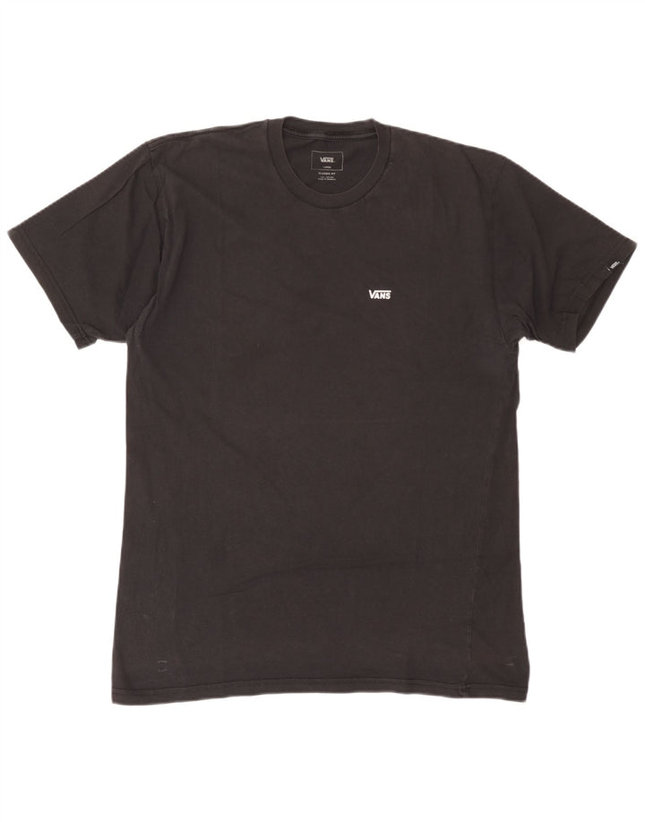 Vans - Camiseta de corte clásico para hombre, talla grande, algodón negro
