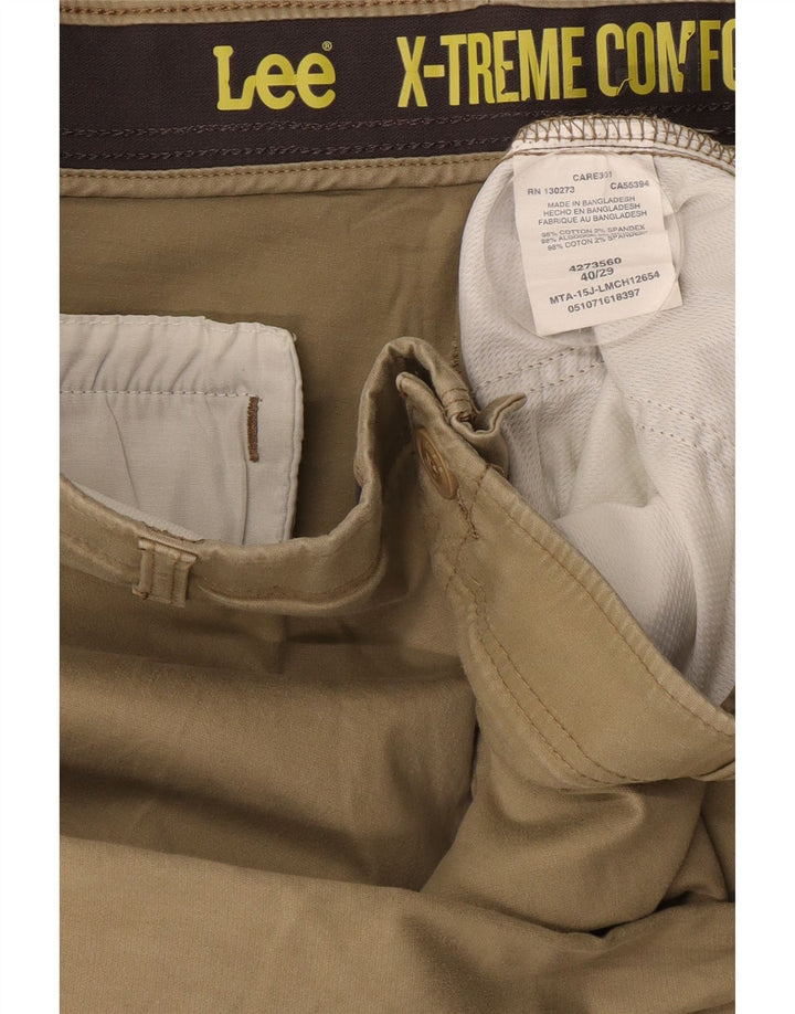 LEE Pantalones chinos rectos X-treme Comfort para hombre W40 L29 Algodón beige