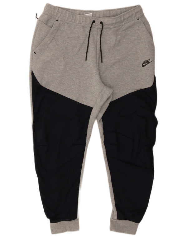 Nike Hombre Pantalones De Chándal Joggers XL Gris Colorblock Algodón