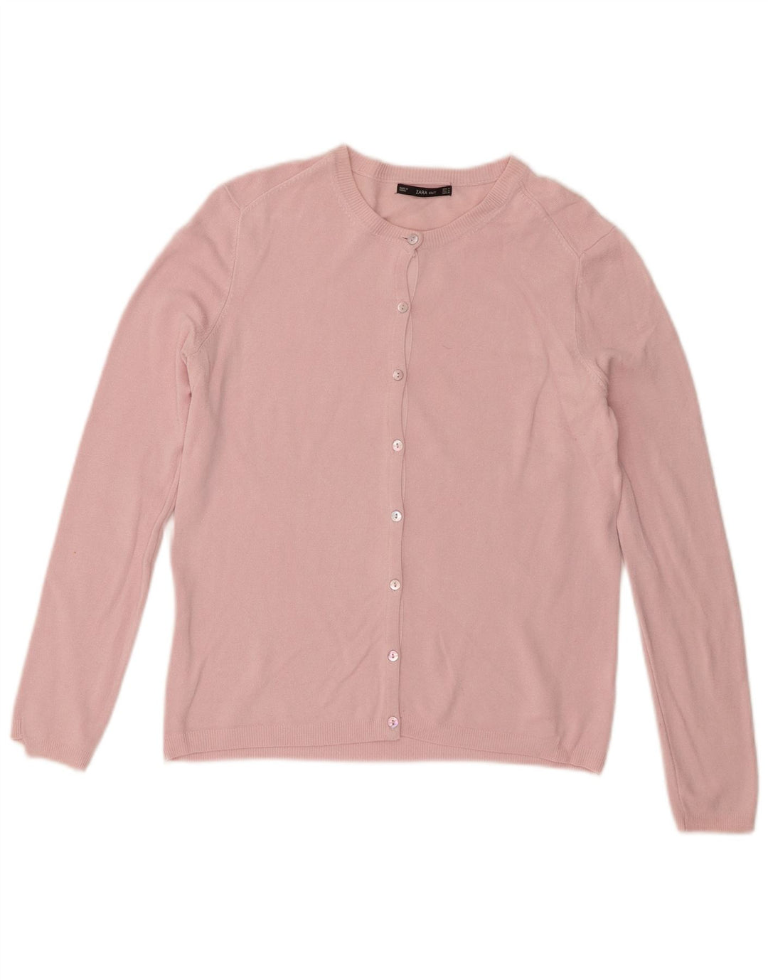 Zara Mujer Cárdigan Suéter UK 12 Medio Rosa
