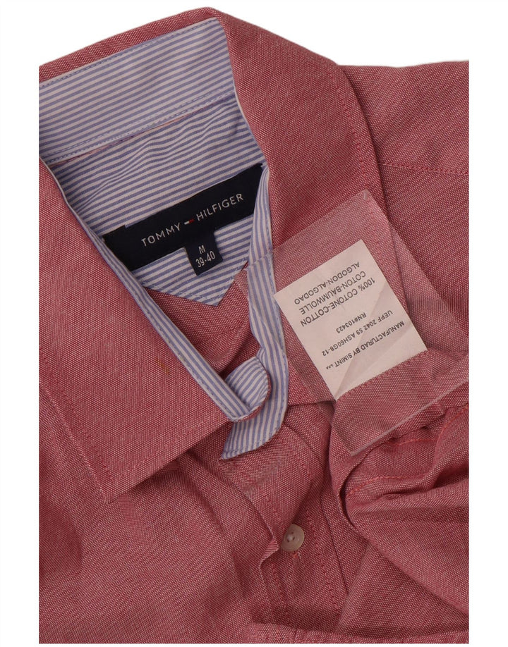 Camisa Tommy Hilfiger para hombre talla 39/40 mediana algodón rojo