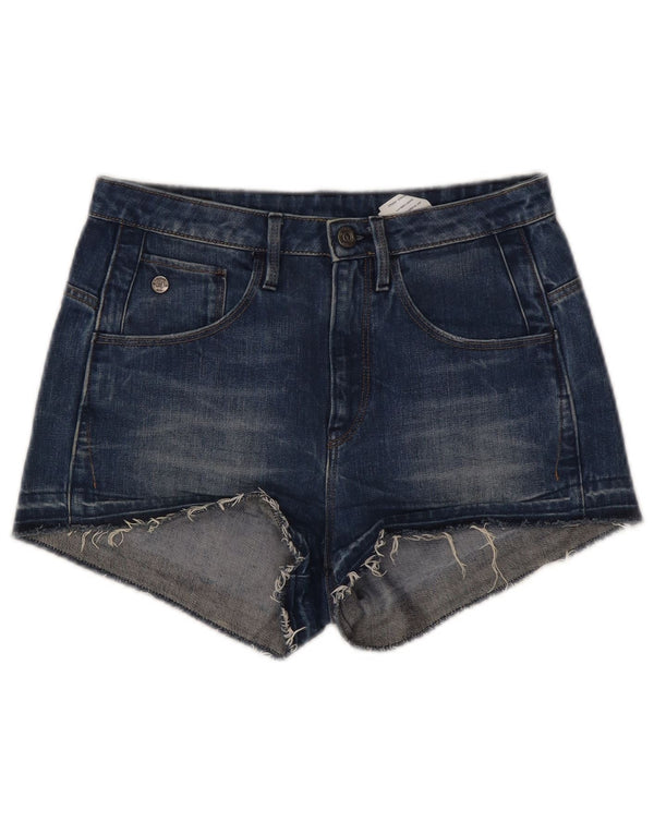 Pantalones cortos vaqueros de cintura alta G-Star W27 Small Blue Cotton