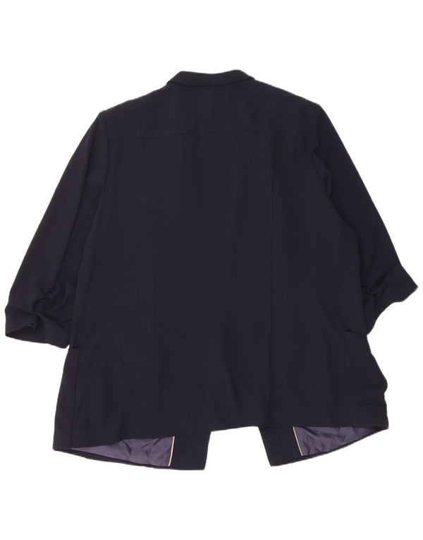 Marks & Spencer Chaqueta tipo blazer abierta de manga 3/4 para mujer UK 20 2XL Azul marino