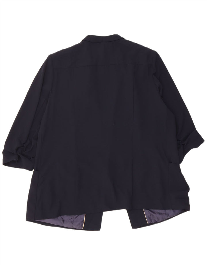 Marks & Spencer Chaqueta tipo blazer abierta de manga 3/4 para mujer UK 20 2XL Azul marino
