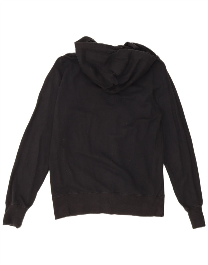 Nike Sudadera con capucha y cremallera gráfica para hombre, algodón negro mediano