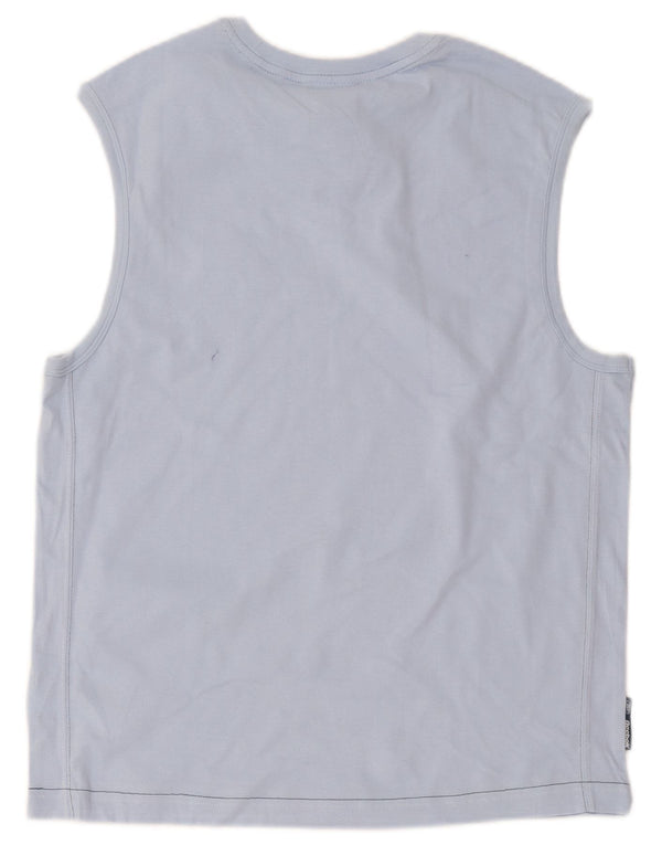 Reebok Hombre Chaleco Top Algodón Azul Medio