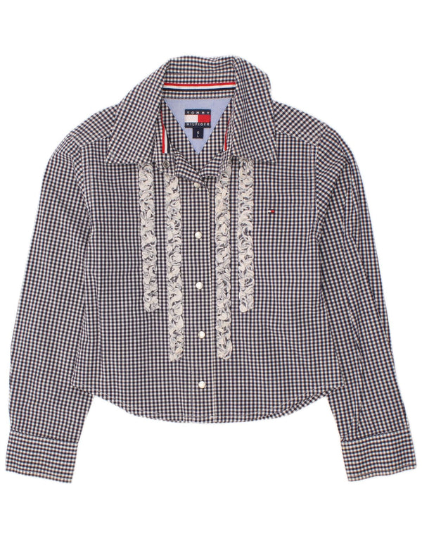 Tommy Hilfiger Camisa para niña 5-6 años Grande Azul Marino Algodón a Cuadros