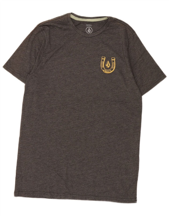 Volcom Camiseta gráfica de corte moderno para hombre Top de algodón gris medio