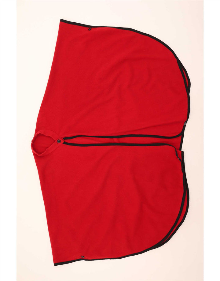 Vintage Mujer Poncho Abrigo Un Tamaño Rojo