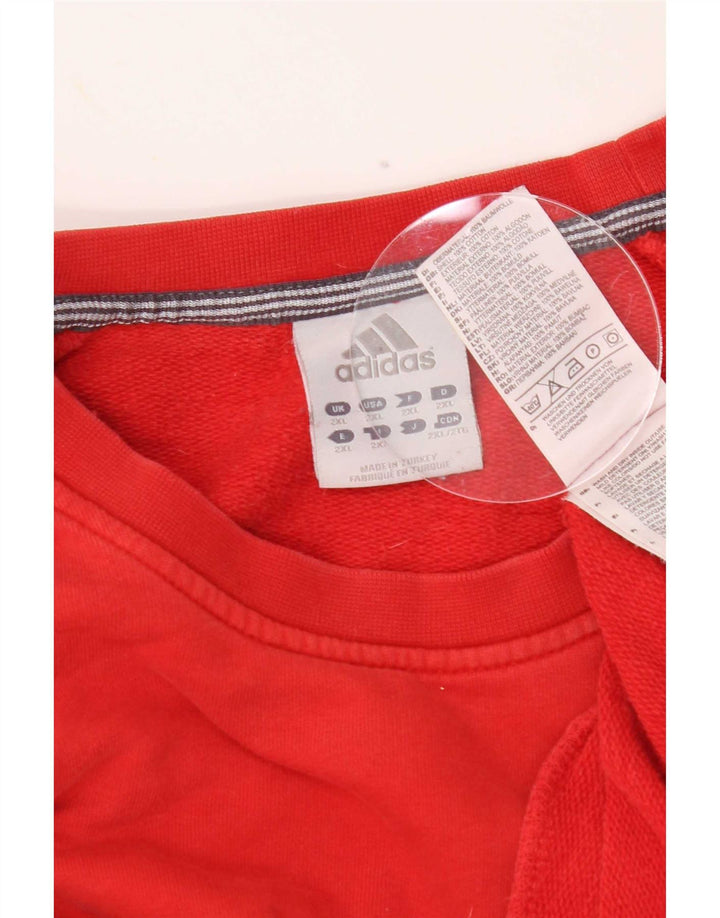Sudadera Adidas Hombre Jumper 2XL Algodón Rojo