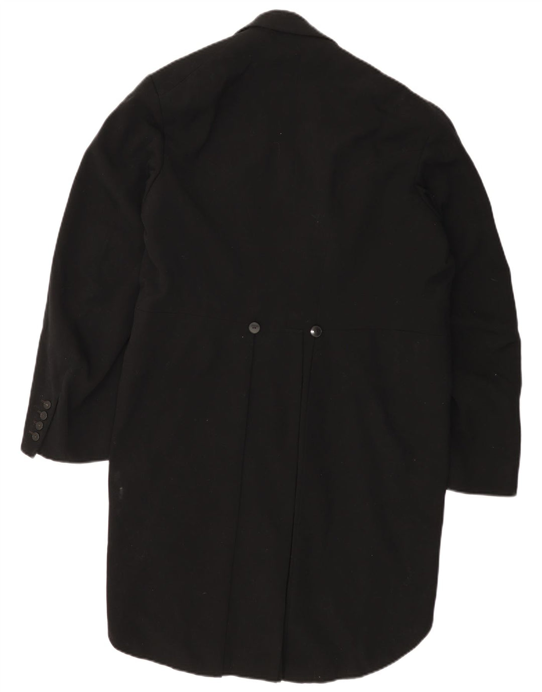 VINTAGE Hombres Tailcoat Blazer Chaqueta Reino Unido 38 Medio Negro