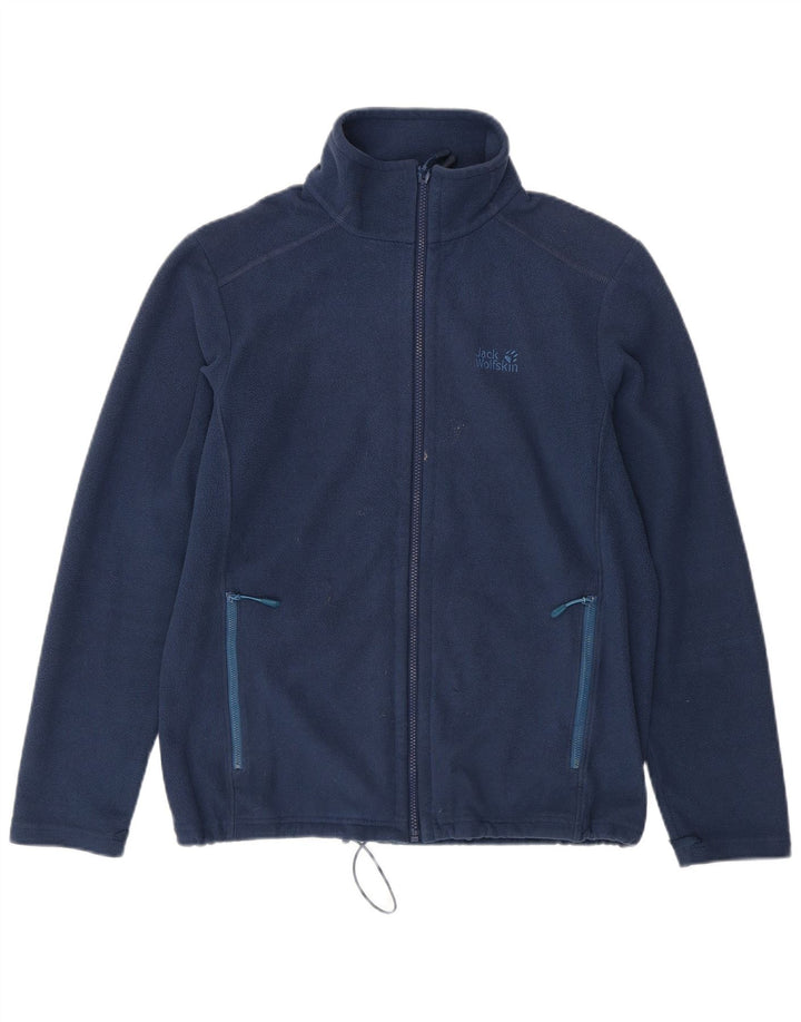 Jack Wolfskin Chaqueta polar con forro para hombre UK 42 Grande Poliéster azul marino