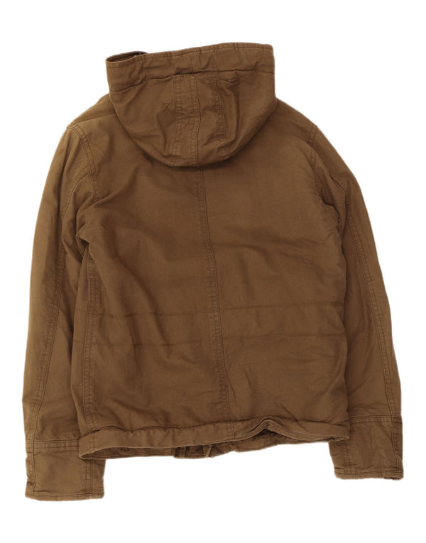 Abercrombie & Fitch Chaqueta utilitaria Sherpa con capucha para hombre UK 40 Large Beige