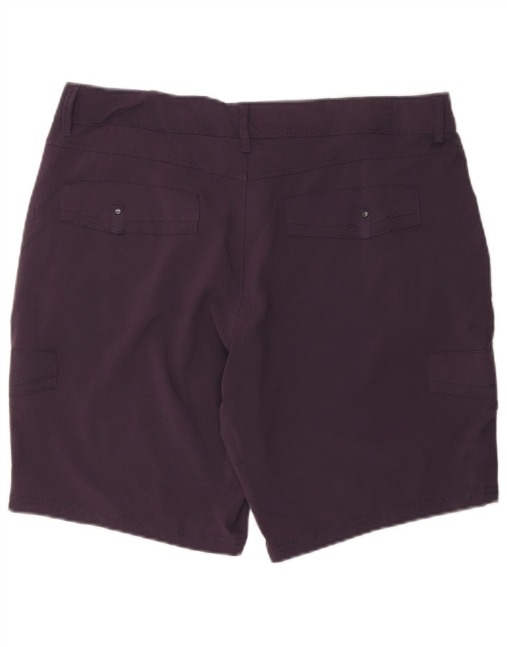 LEE Pantalones cortos cargo para mujer US 14 XL W36 Poliéster morado
