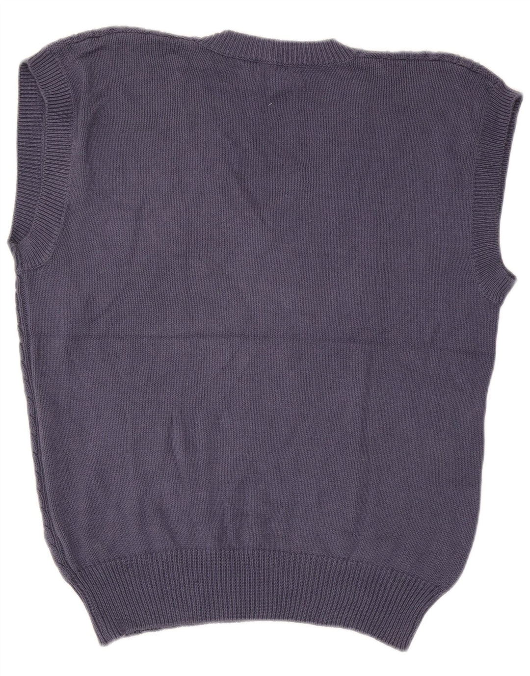 Vintage hombres chaleco tanque top grande azul marino algodón