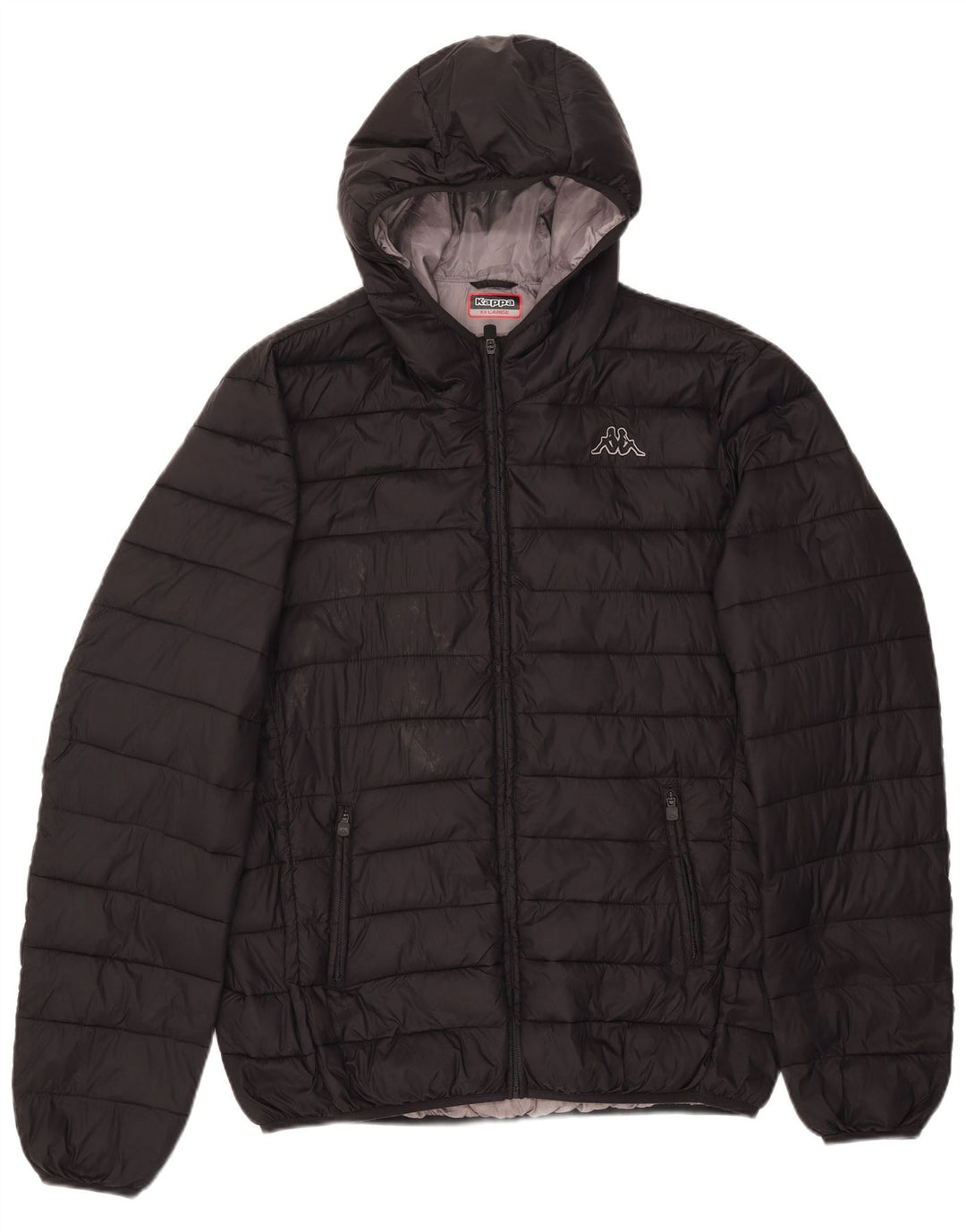 Kappa Chaqueta acolchada con capucha para hombre UK 44 2XL Poliamida negra
