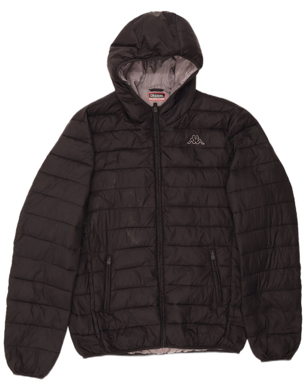 Kappa Chaqueta acolchada con capucha para hombre UK 44 2XL Poliamida negra
