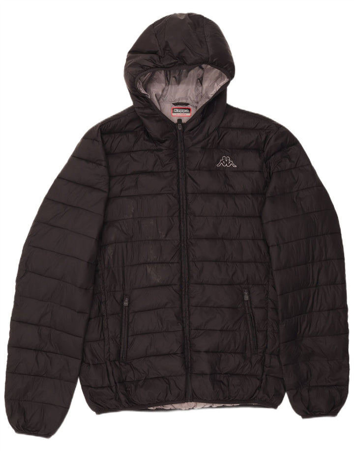 Kappa Chaqueta acolchada con capucha para hombre UK 44 2XL Poliamida negra