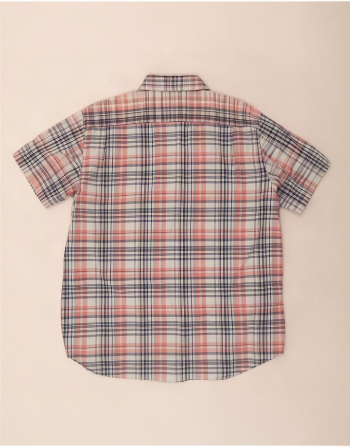 Nautica Camisa De Manga Corta Para Hombre De Algodón Con Cuadros Multicolores Grandes