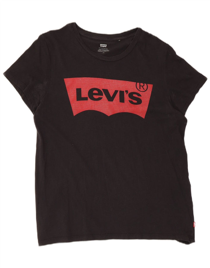 Levi's - Camiseta gráfica para mujer, talla 40, color negro