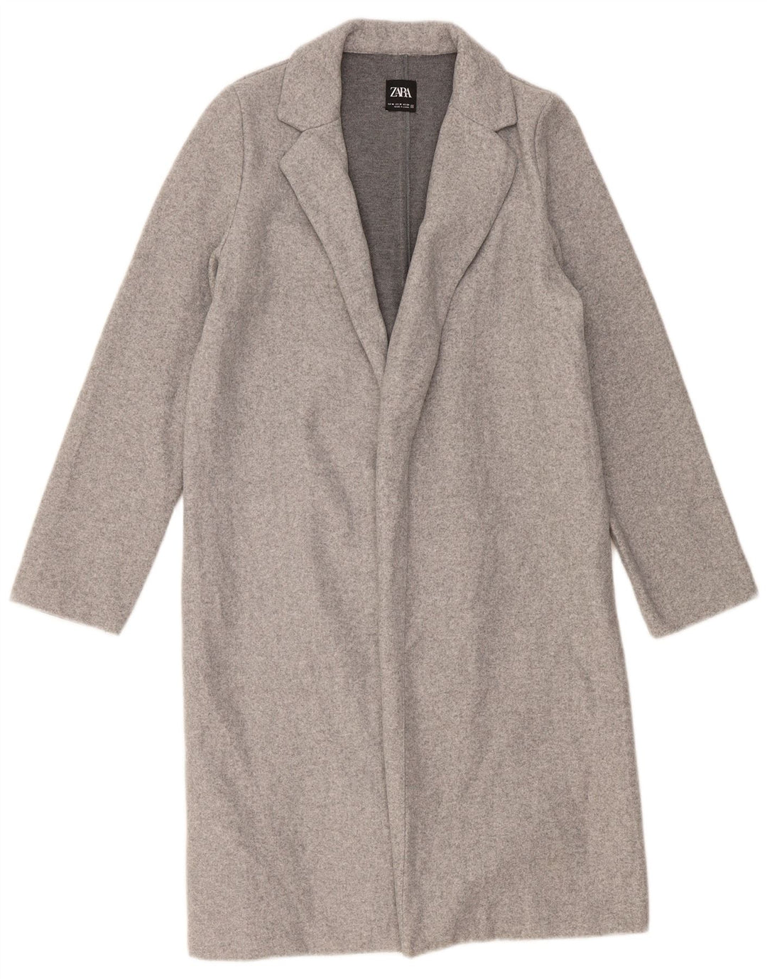 Zara Mujer Abrigo Abierto UK 44 Gris Medio