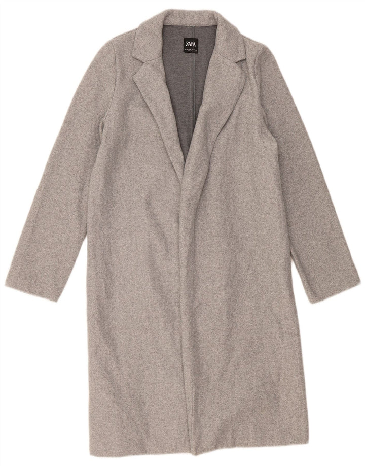 Zara Mujer Abrigo Abierto UK 44 Gris Medio