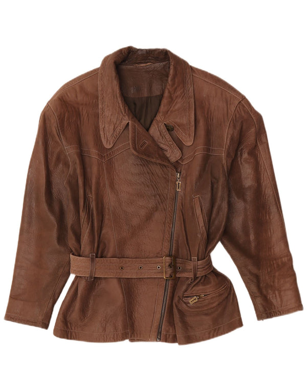 Maze Chaqueta de cuero extragrande para mujer EU 38 Cuero marrón medio