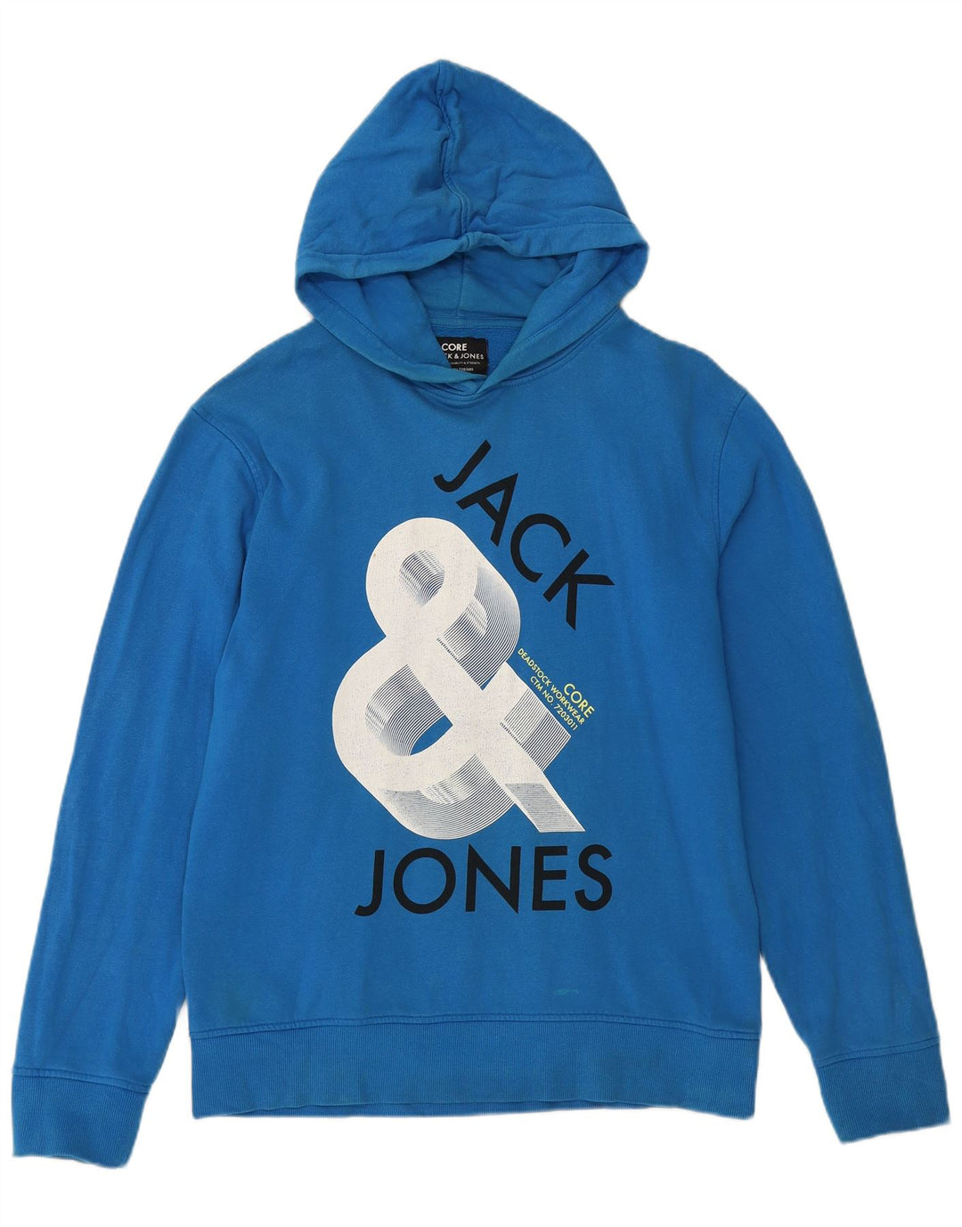 JACK & JONES Jersey con capucha gráfico para hombre XL Algodón azul