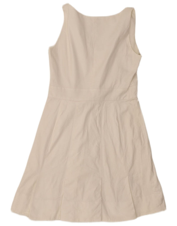Red Valentino Vestido acampanado sin mangas para mujer UK 42 Algodón blanco mediano