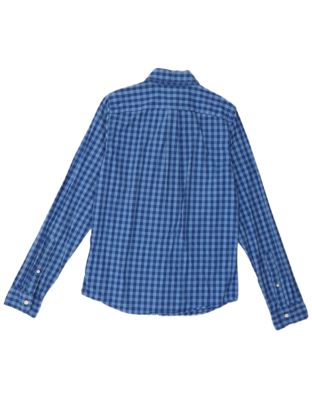 Abercrombie & Fitch Camisa De Cuadros De Algodón Azul Medio A Cuadros