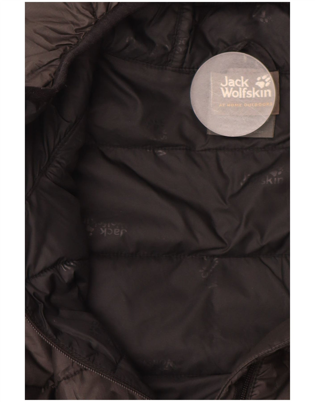 JACK WOLFSKIN Chaqueta acolchada con capucha para hombre UK 34 Small Negro Poliéster