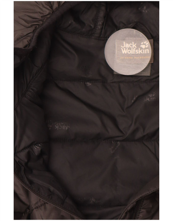 JACK WOLFSKIN Chaqueta acolchada con capucha para hombre UK 34 Small Negro Poliéster