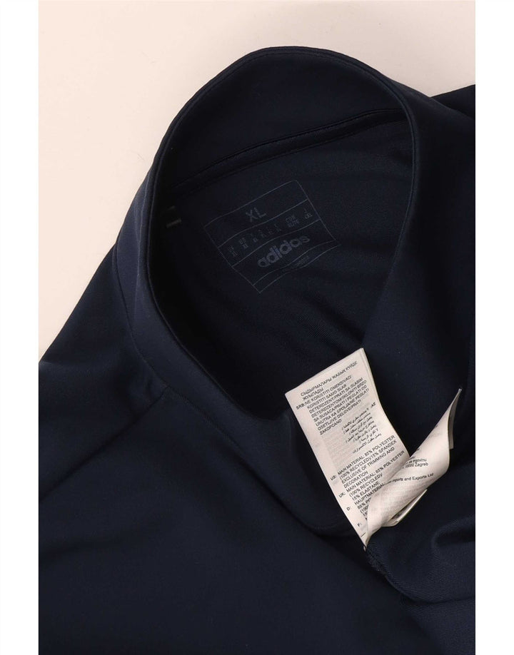 Adidas Hombre Zip Neck Jersey Chándal Top XL Azul Marino Poliéster