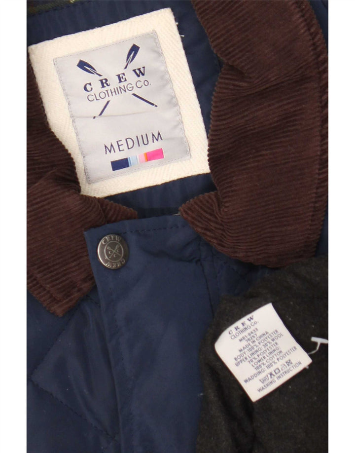 Crew Clothing Chaqueta acolchada para hombre UK 38 Medium Azul marino Colorblock
