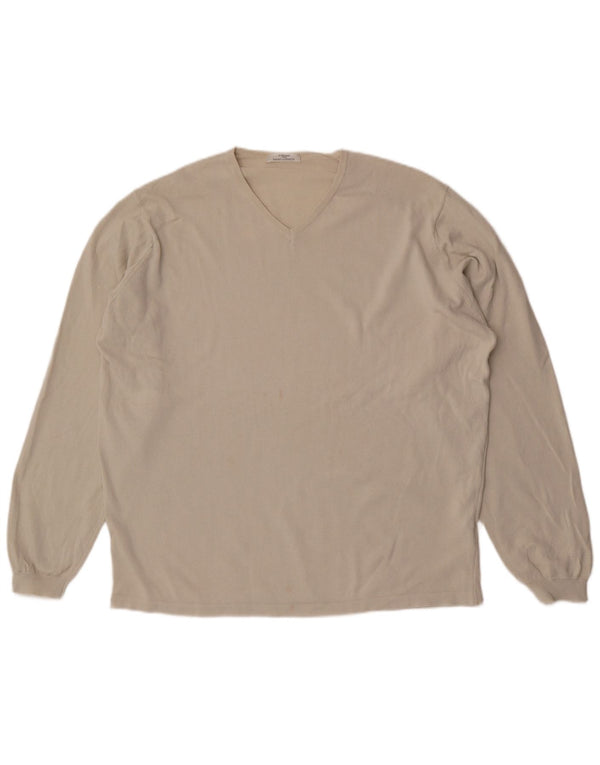 Marks & Spencer Hombre Top Manga Larga XL Algodón Beige