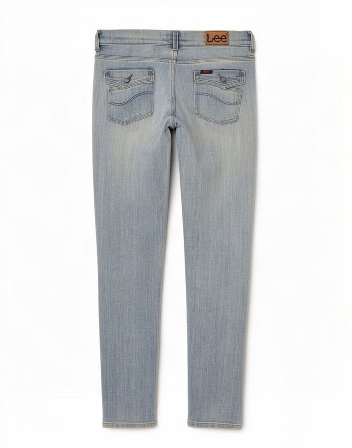Vaqueros Lee Mujer Slim W28 L30 Algodón Azul