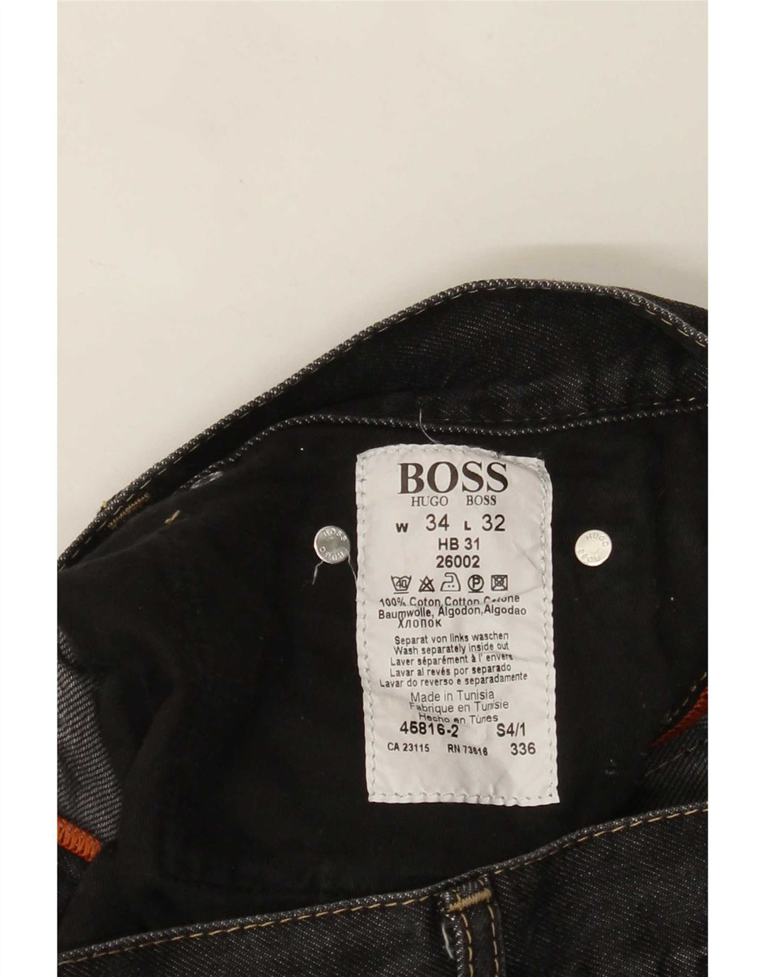 HUGO BOSS Vaqueros Bootcut para hombre W34 L32 Algodón negro