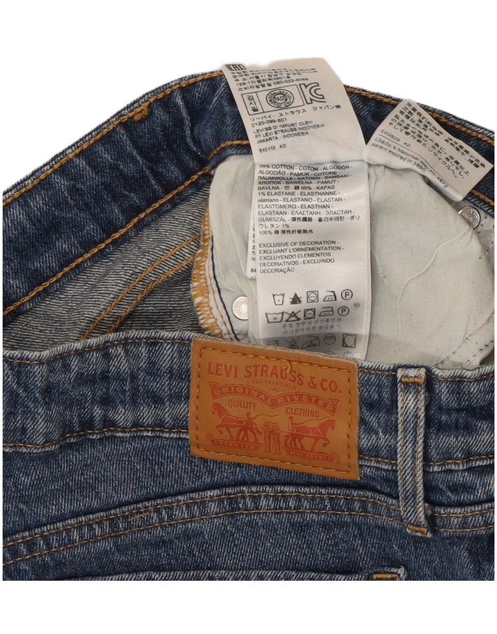Levi's Mujer 712 Slim Denim Shorts W26 Pequeño Algodón Azul