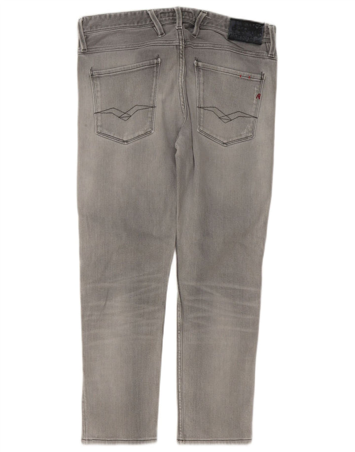Replay Vaqueros ajustados desgastados para hombre W33 L27 Gris