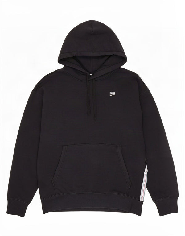 Puma Hombre Sudadera Con Capucha Jumper Small Negro Colorblock Algodón