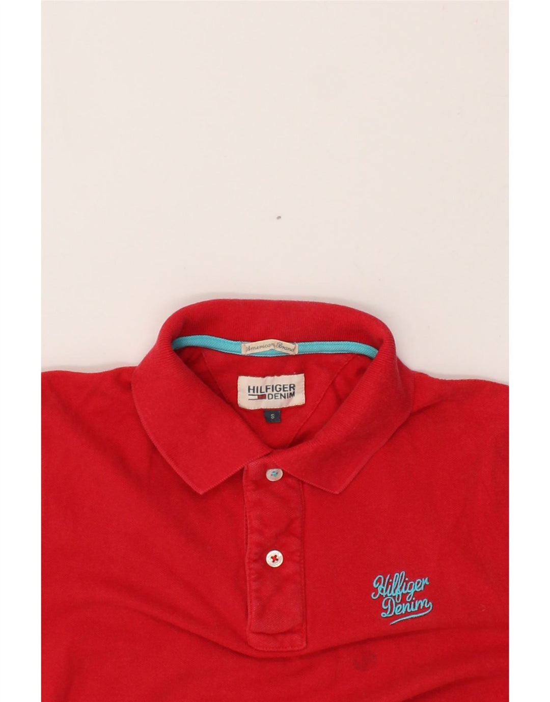 TOMMY HILFIGER Mens Polo Shirt Small Red Cotton Vintage Tommy Hilfiger and Second-Hand Tommy Hilfiger from Messina Hembry 