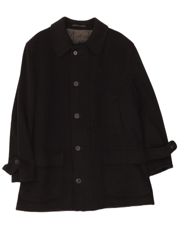Abrigo Pierre Cardin para hombre IT 50 grande de lana negra