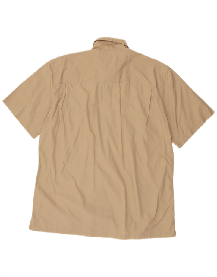 Camisa Gas Hombre Manga Corta XL Algodón Beige