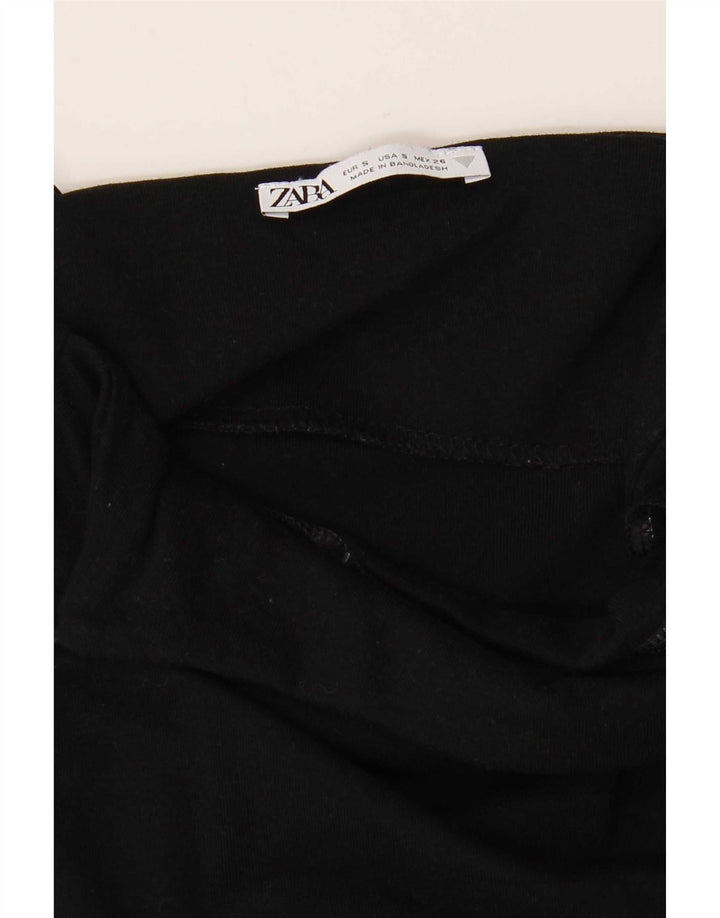Zara Mujer Vestido Slip UK 8 Small Negro
