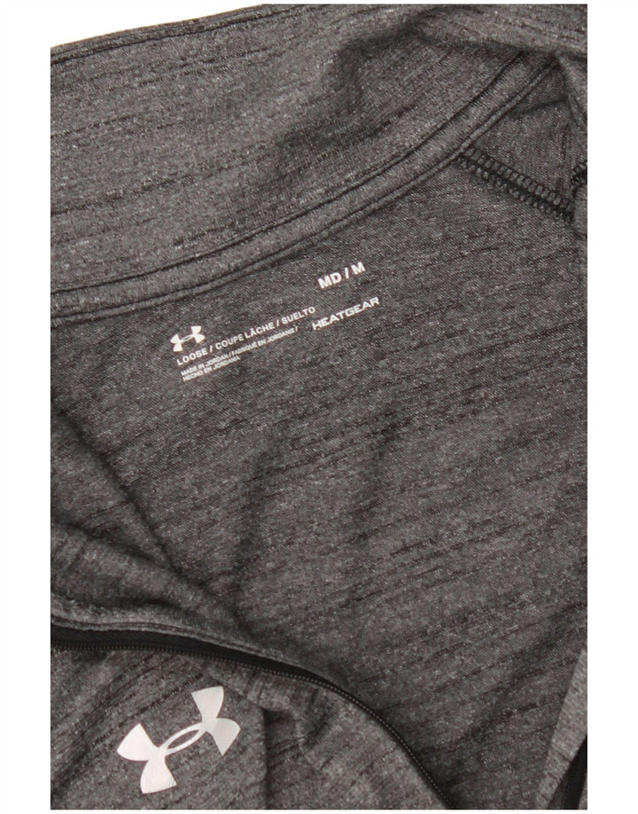 UNDER ARMOUR Hombre Heat Gear Zip Neck Jersey Chándal Top Gris Medio